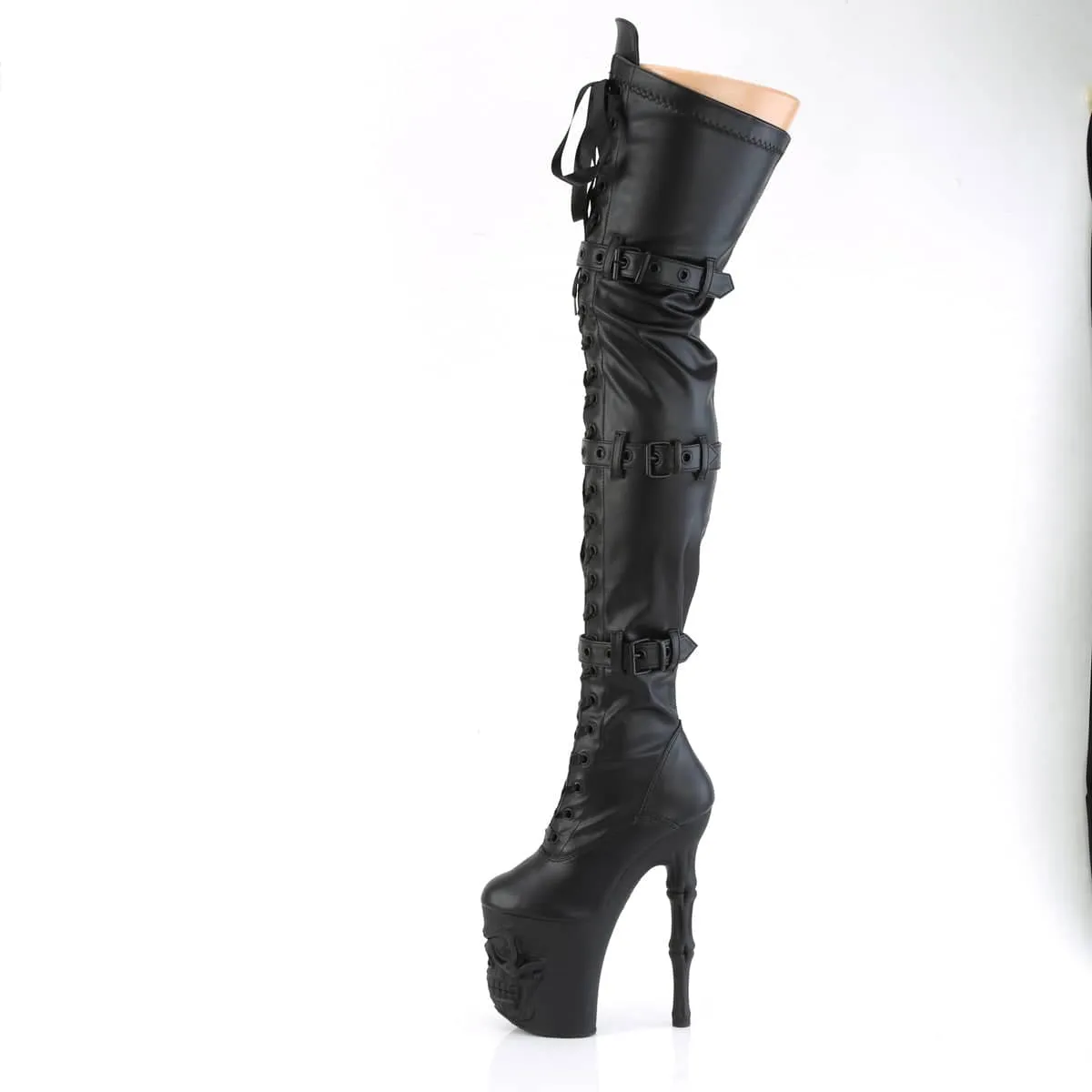 RAPTURE-3028 Black Thigh High Boots